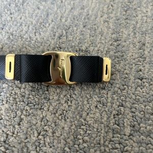 Salvatore Ferragamo black leather belt. Size 90. Never worn.